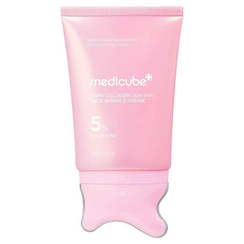 Массажный крем для овала лица с ПДРН и пептидами medicube PDRN Collagen Gua Sha Neck Wrinkle Cream