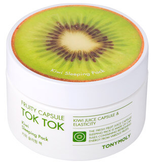 Фруктовые ночные маски для лица Tony Moly Fruity Capsule Tok Tok Sleeping Pack - Киви (Kiwi)
