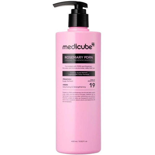 Укрепляющий шампунь с розмарином и ПДРН medicube Rosemary PDRN Cooling Thickening Shampoo