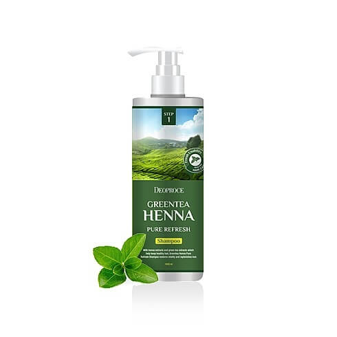 Шампунь для волос с зеленым чаем и хной Deoproce Greentea Henna Pure Refresh Shampoo 1000 мл