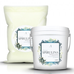 Увлажняющая и успокаивающая альгинатная маска со спирулиной Anskin Premium Spirulina Modeling Mask - Мягкая упаковка: 1 кг