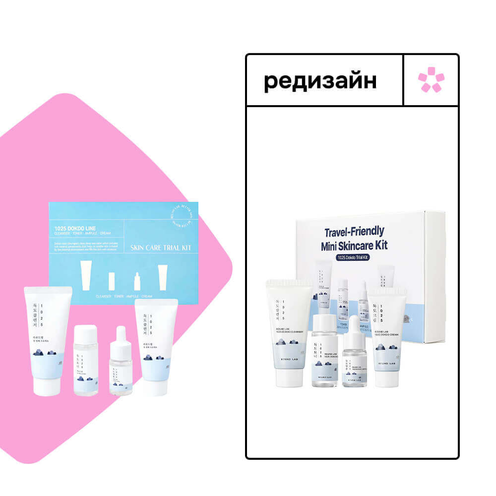 Набор миниатюр с морской водой Round Lab Travel-Friendly Mini Skincare Kit 1025 Dokdo