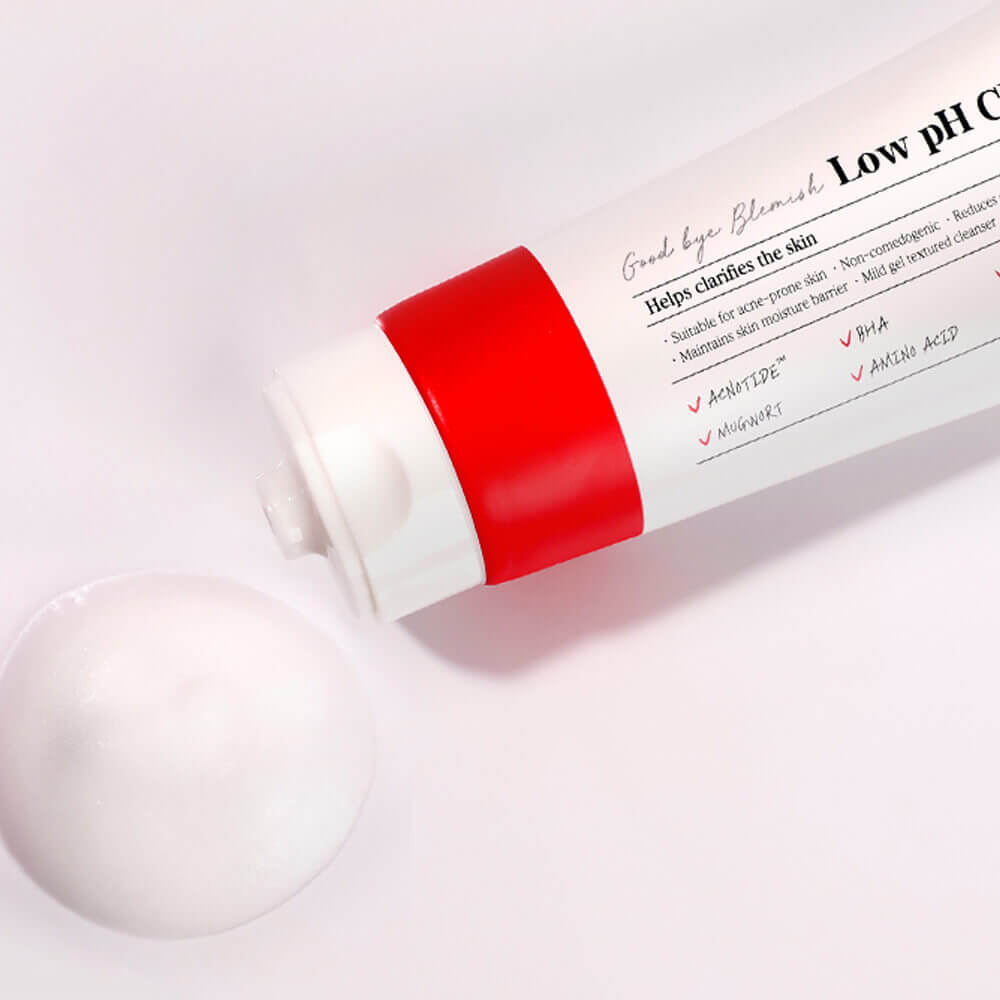 Слабокислотная очищающая гель-пенка против акне с пептидами Mizon Good Bye Blemish Low Ph Cleanser