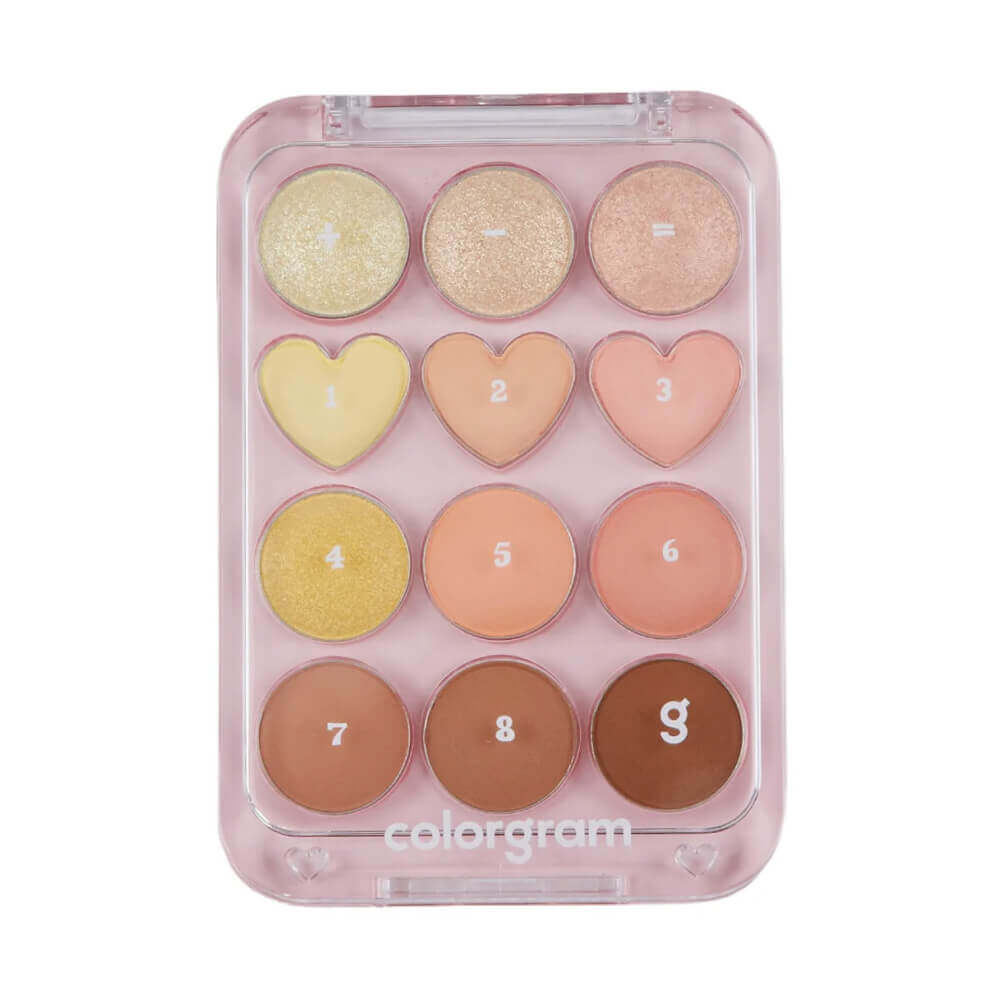 Компактная палетка теней для век colorgram Pin Point Eyeshadow Palette 05 Blossom+Coral