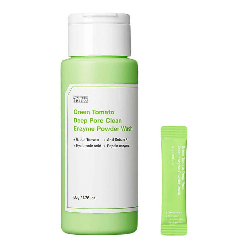 Энзимная пудра для очищения пор Sungboon Editor Green Tomato Deep Pore Clean Enzyme Powder Wash