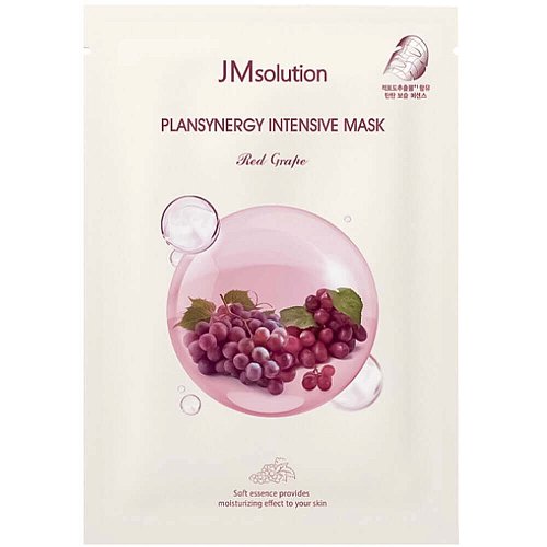 Укрепляющая тканевая маска с красным виноградом JMsolution Plansynergy Intensive Mask Red Grape