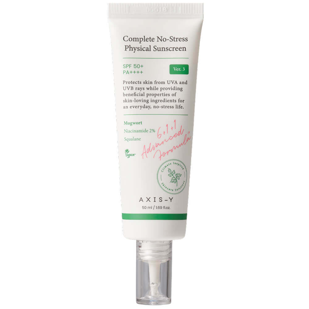 

Лёгкий минеральный санскрин AXIS-Y Complete No-Stress Physical Sunscreen V. 3 SPF50+ PA++++
