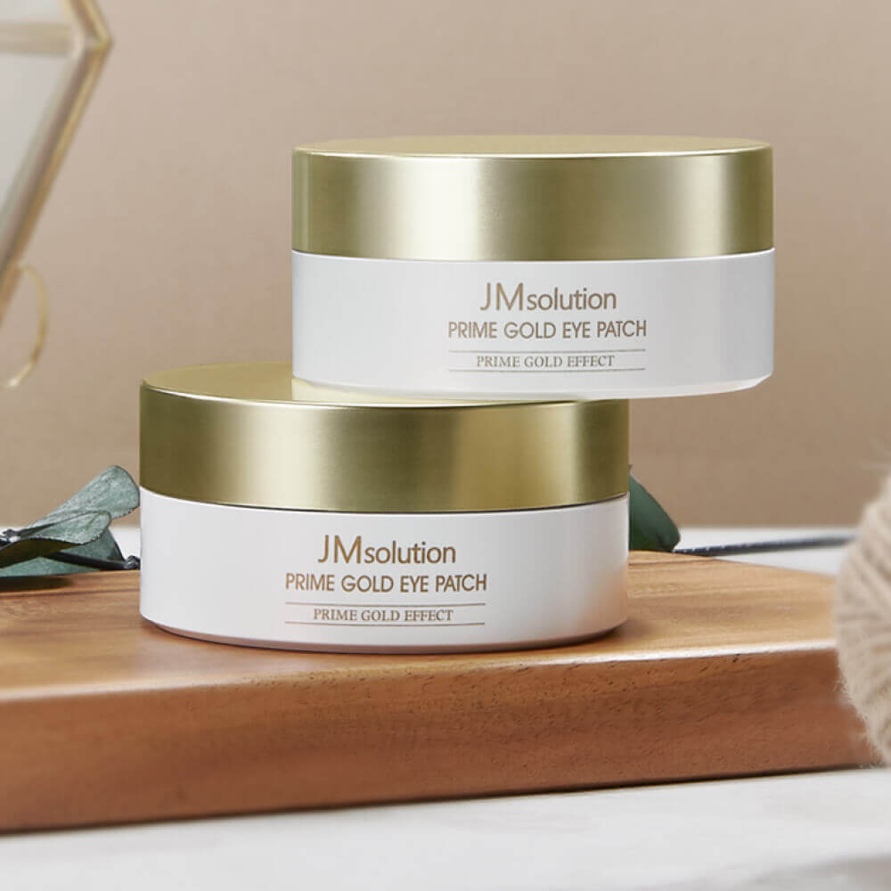 Освежающие гидрогелевые патчи с пептидами и золотом JMsolution Prime Gold Eye Patch