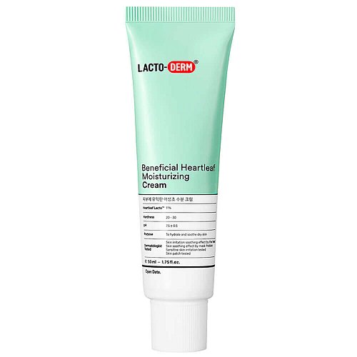 Успокаивающий крем с пробиотиками и хауттюйнией LACTODERM Beneficial Heartleaf Moisturizing Cream
