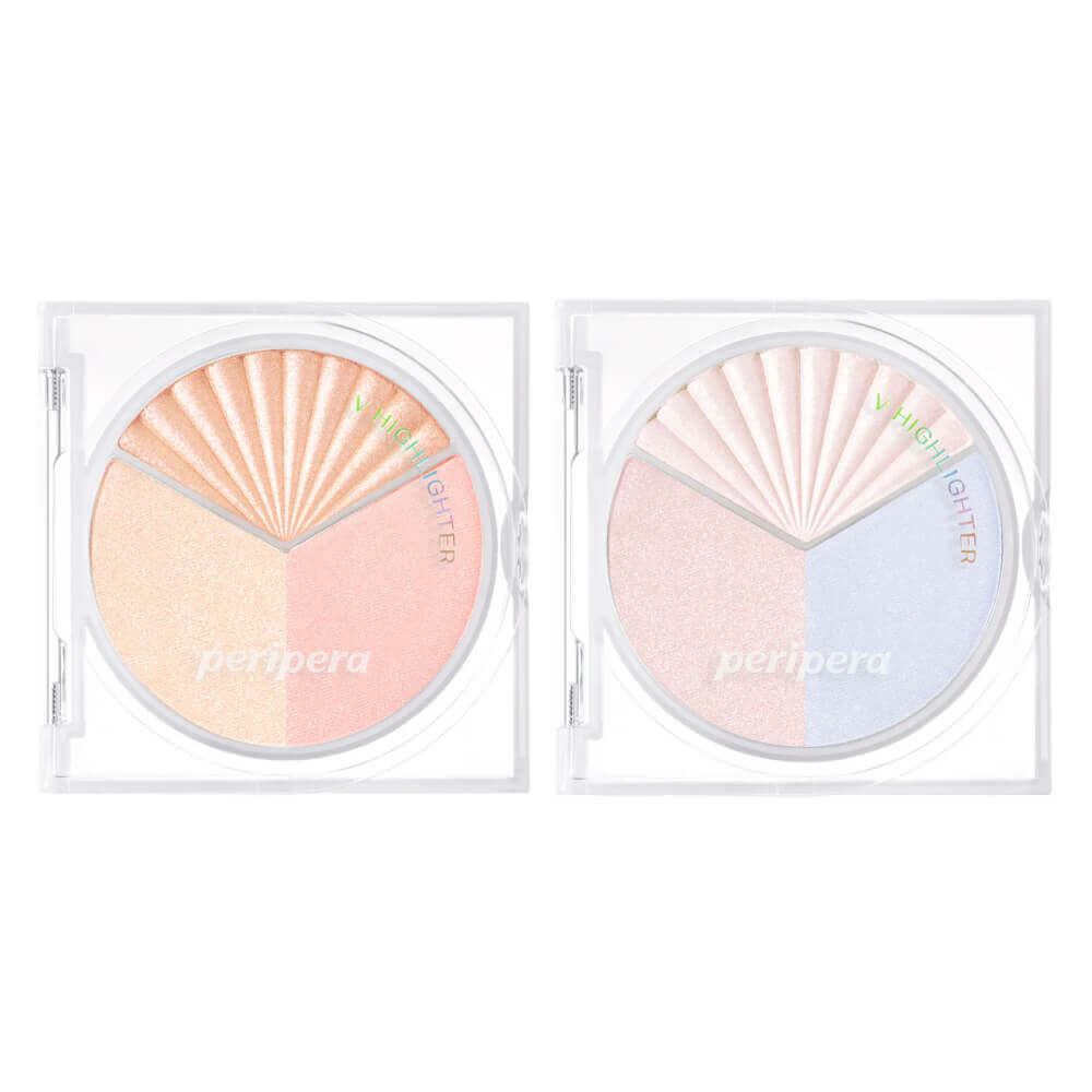 Трёхцветная палетка хайлайтеров Peripera V Highlighter