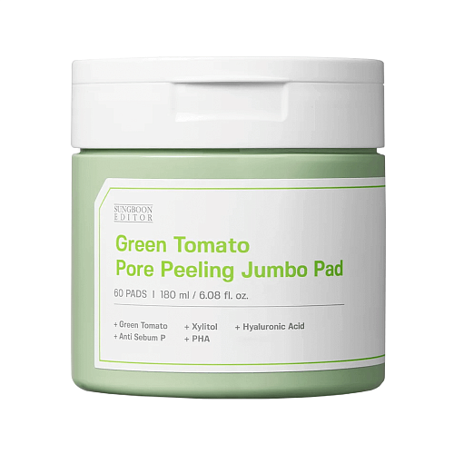 Мягкие отшелушивающие пэды Sungboon Editor Green Tomato Pore Peeling Jumbo Pad