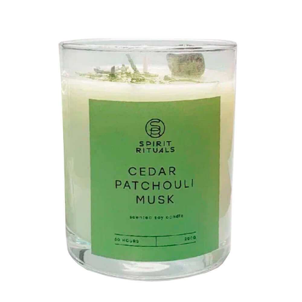

Соевая свеча с эфирными маслами кедра и пачули Spirit Rituals Cedar Patchouli Musk Scented Soy Candle - 200 г
