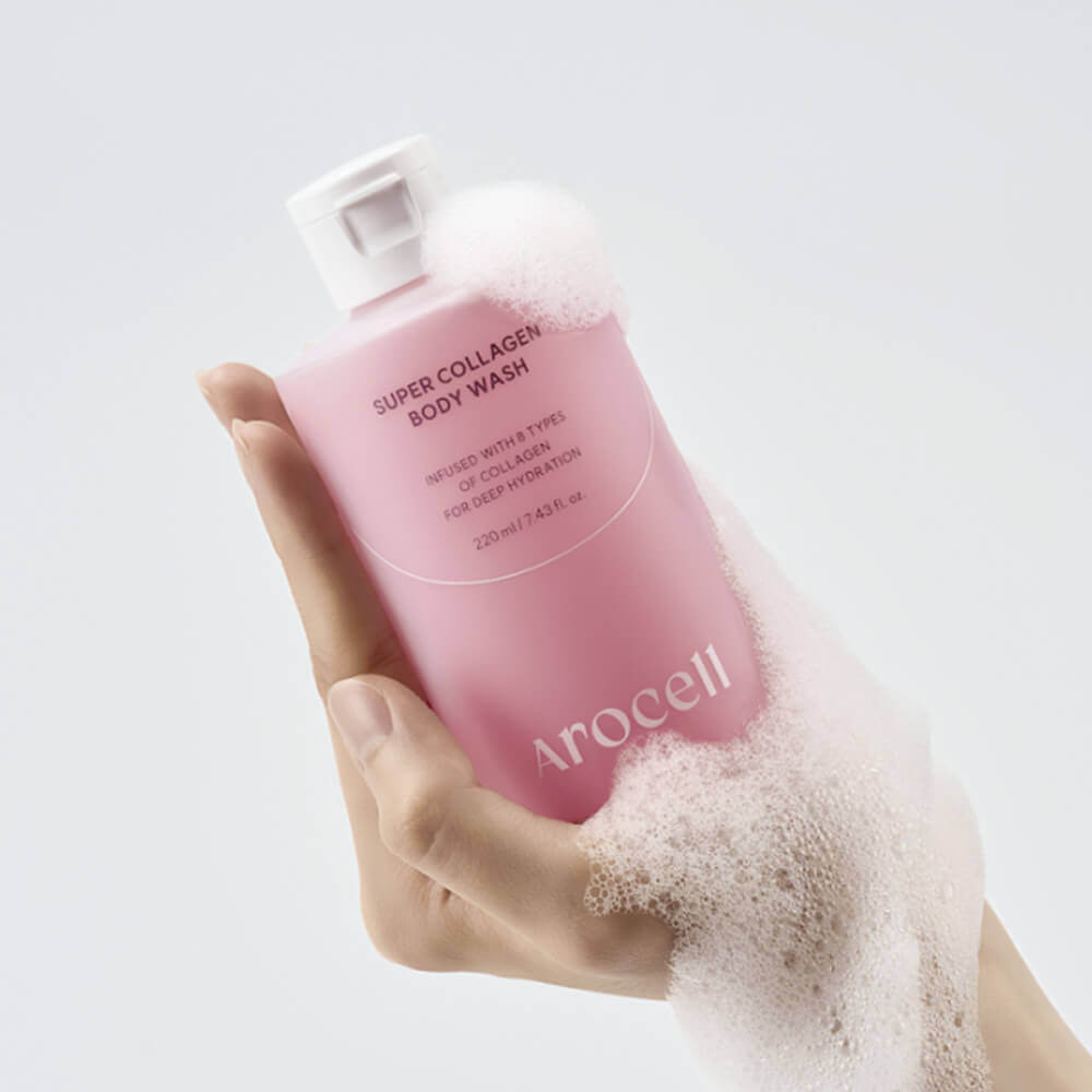 Увлажняющий гель для душа с коллагеном и ПДРН Arocell Super Collagen Body Wash
