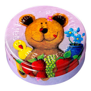 

Двойной вишневый бальзам для губ в баночке SeaNtree Moisture Steam Dual Lip Balm - Cherry - Дизайн 1. Медвежонок (баночка)