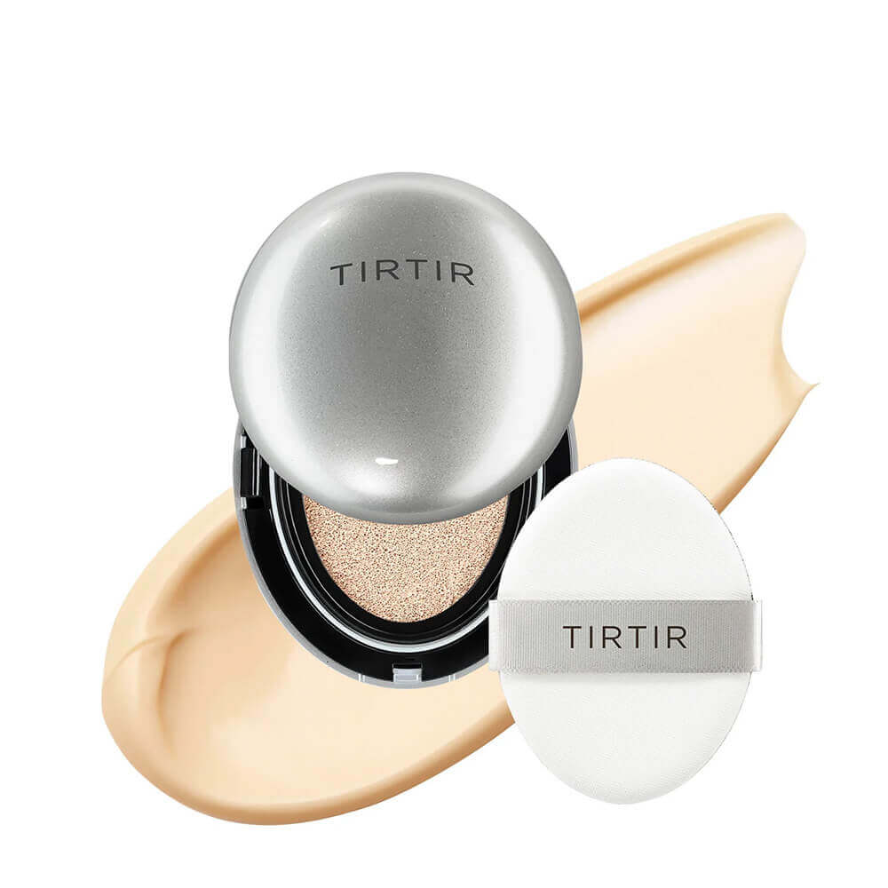 Лёгкий мини-кушон с сияющим финишем TIRTIR Mask Fit Aura Mini Cushion 13N Fair Ivory