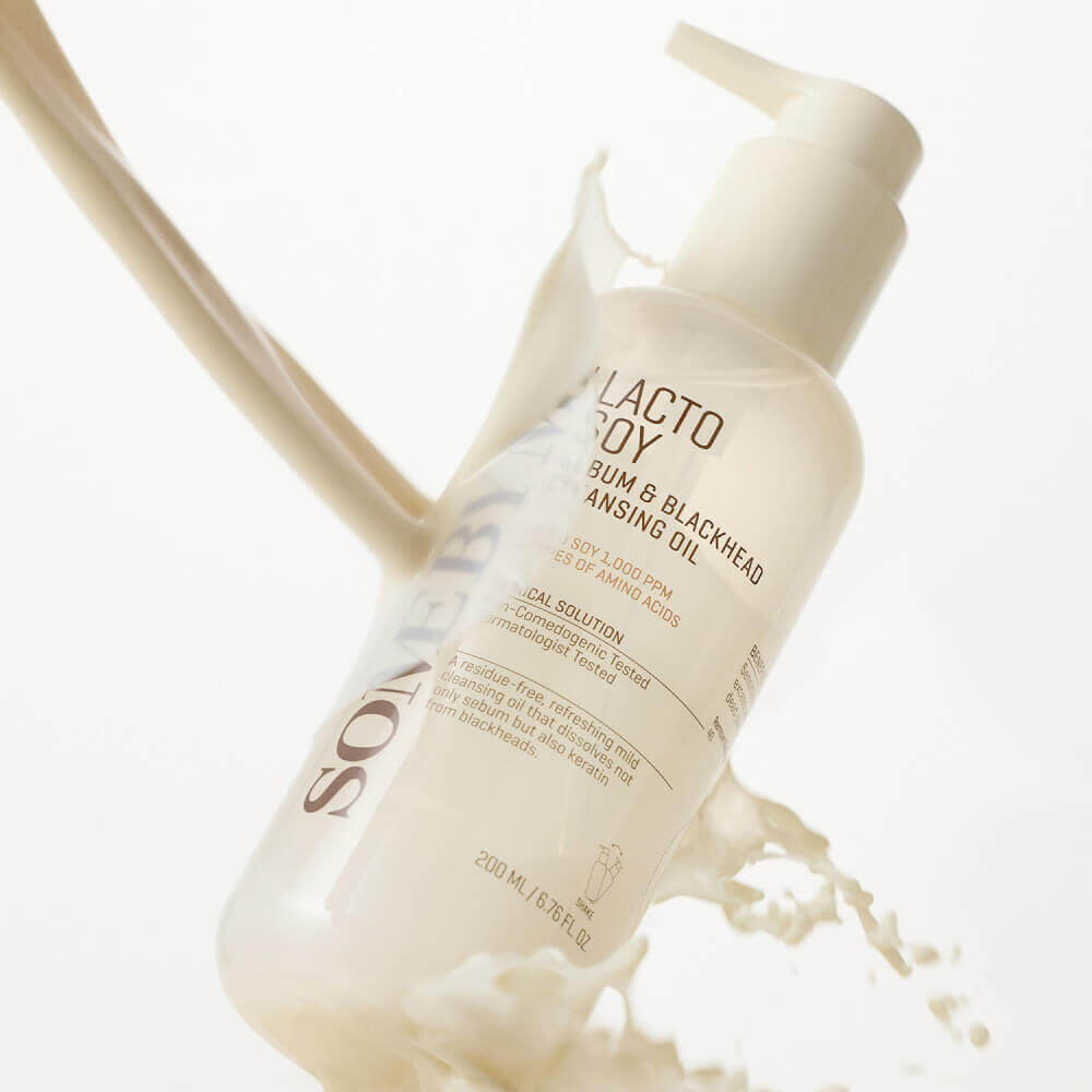 Двухфазное гидрофильное масло с соей Some By Mi Lacto Soy Sebum & Blackhead Cleansing Oil