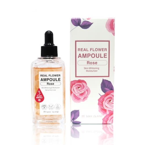 Осветляющая ампульная сыворотка с розой May Island Real Flower Ampoule Rose Осветляющая ампульная сыворотка с розой May Island Real Flower Ampoule Rose