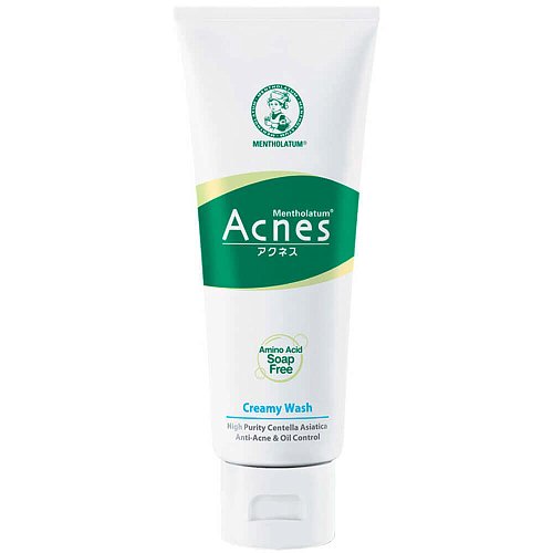 Нежная очищающая пенка для проблемной кожи с BHA-кислотой Mentholatum Acnes Creamy Wash