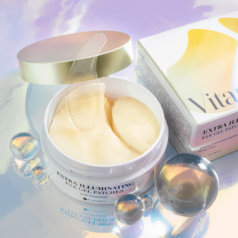 Осветляющие патчи для век с витамином С K-SECRET Extra Illuminating Eye Gel Patches