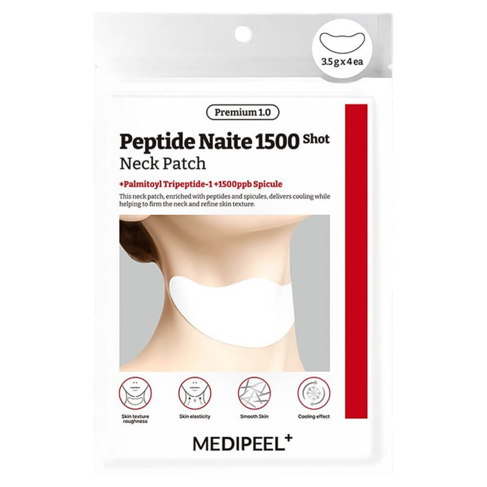 Набор лифтинг-масок для шеи с пептидами и микроиглами MEDIPEEL Peptide Naite 1500 Shot Neck Patch