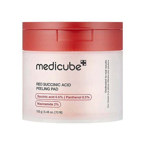 Отшелушивающие пэды с янтарной кислотой medicube Red Succinic Acid Peeling Pad