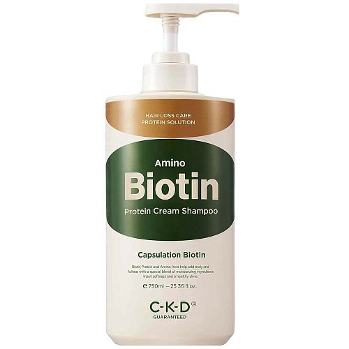 Питательный кремовый шампунь с протеинами CKD Amino Biotin Protein Cream Shampoo