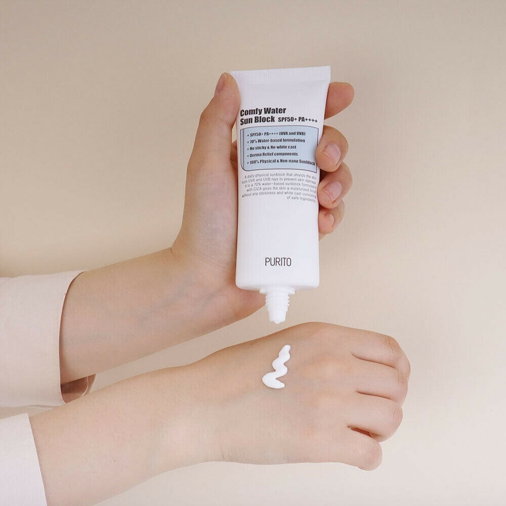 Солнцезащитный крем на водной основе Purito Comfy Water Sun Block SPF50+PA++++