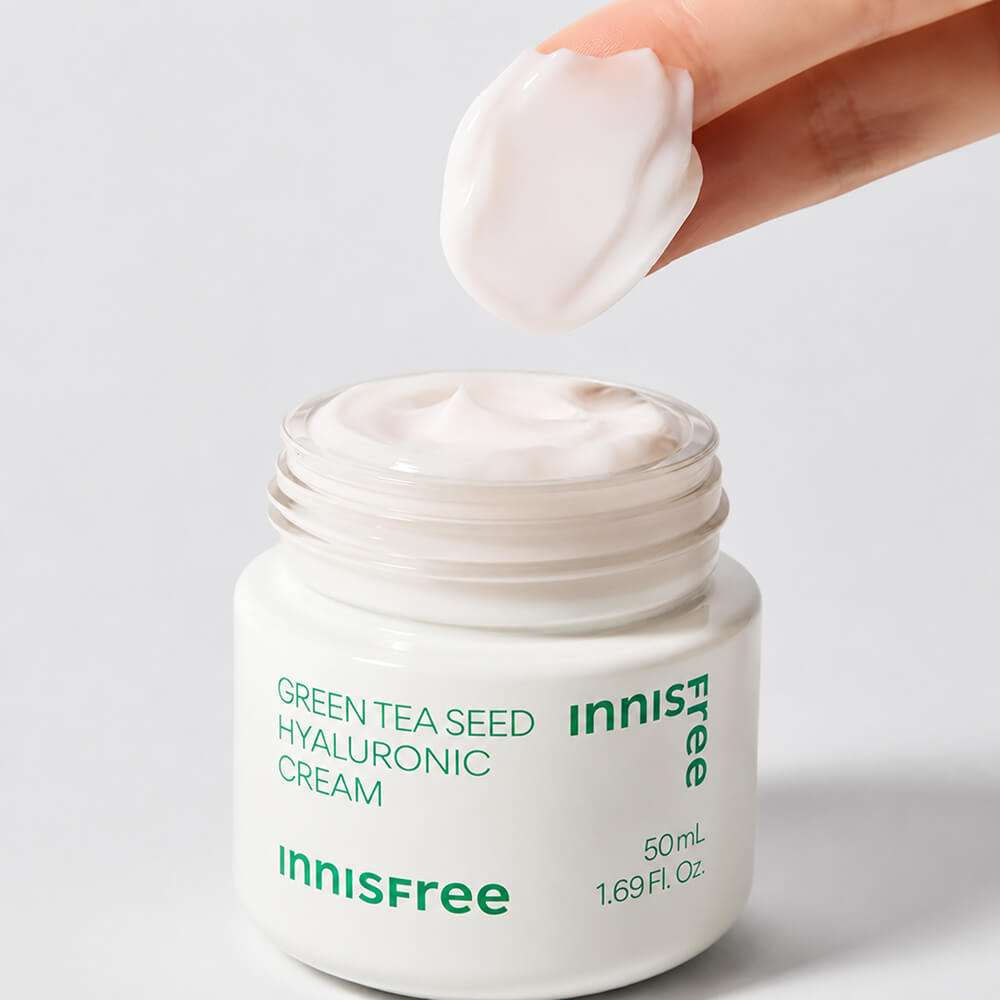 Увлажняющий крем с зелёным чаем Innisfree Green Tea Seed Hyaluronic Cream
