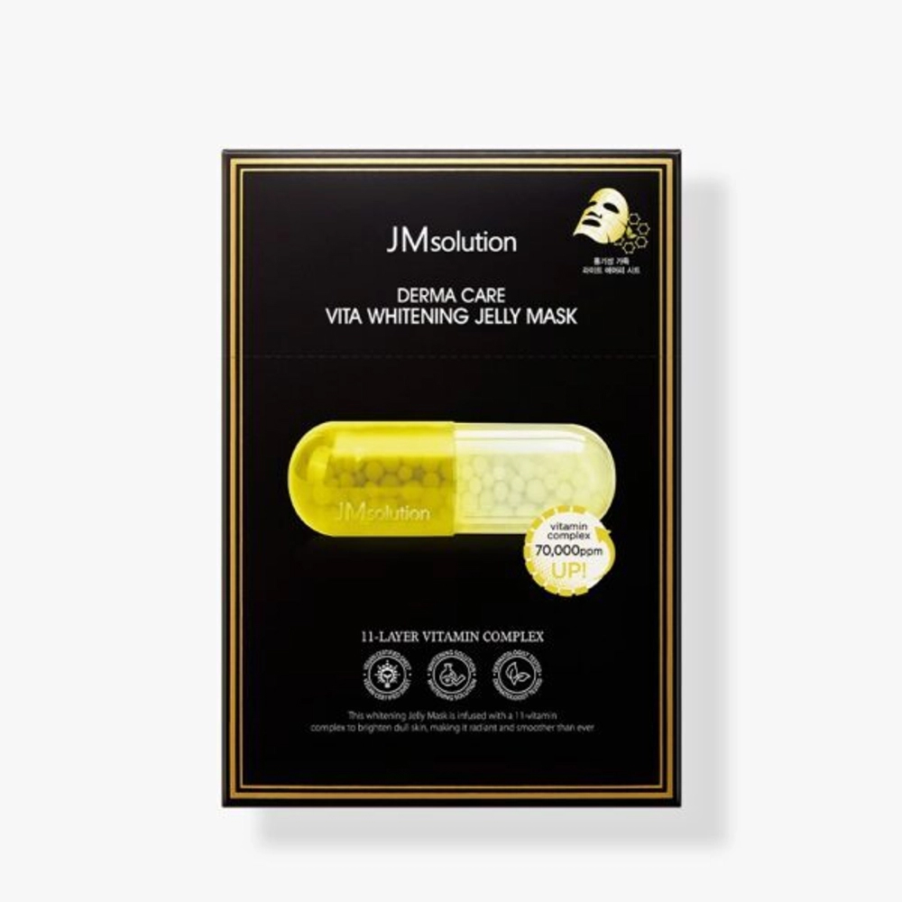 КОРОБКА Осветляющая витаминная маска c ниацинамидом JMsolution Derma Care Vita Whitening Jelly Mask