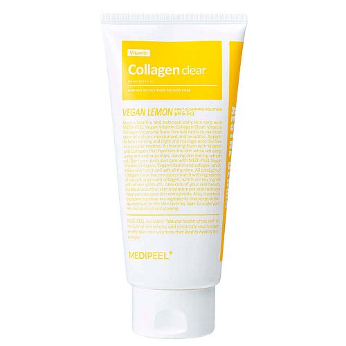 Осветляющий гель-пенка с коллагеном и облепихой MEDIPEEL Vegan Vitamin Collagen Clear