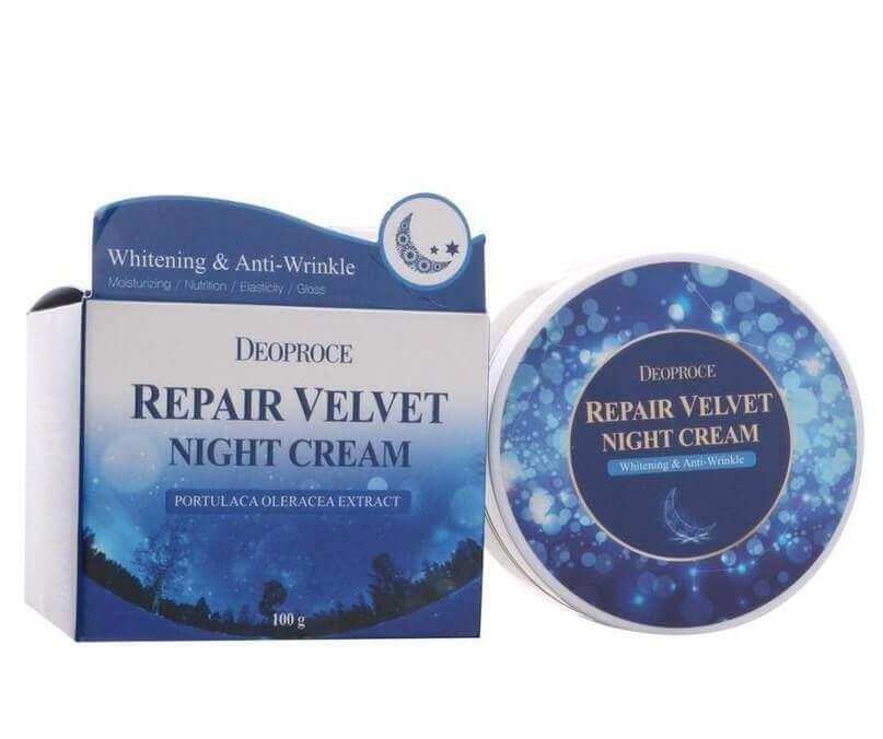 Восстанавливающий ночной крем для лица Deoproce Moisture Repair Velvet Night Cream