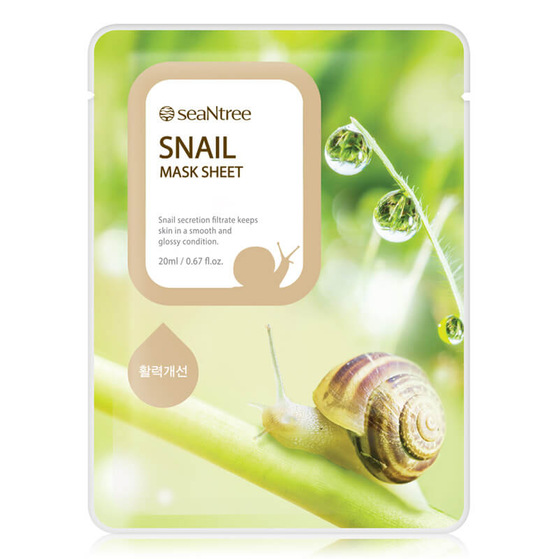 

Тканевая маска с муцином улитки SeaNtree Snail 100 Mask Sheet