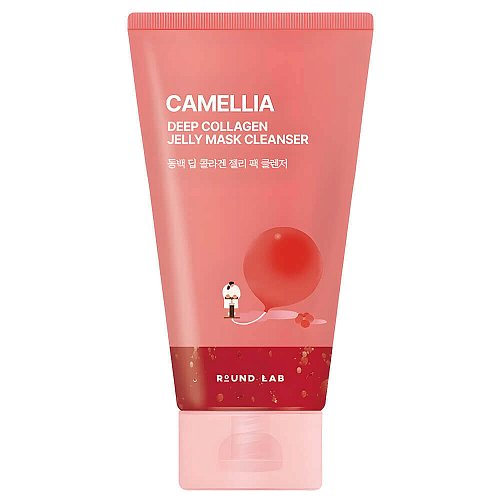 Гель-маска для очищения кожи c камелией Round Lab Camellia Deep Collagen Jelly Mask Cleanser