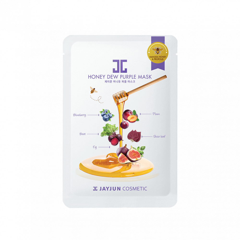Целлюлозная маска для упругости кожи Jayjun Cosmetic Honey Dew Purple Mask