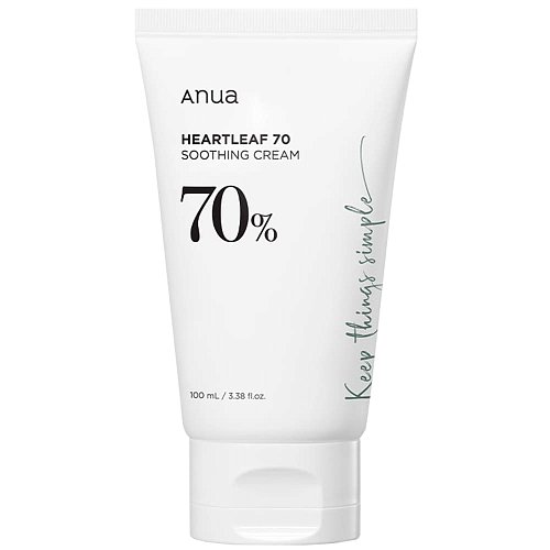 Успокаивающий крем с хауттюйнией Anua Heartleaf 70% Cream Soothing