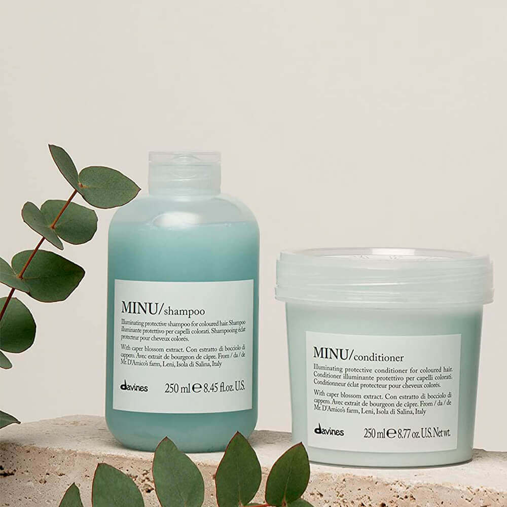 Защитный шампунь для окрашенных волос с экстрактом каперсов Davines MINU Shampoo 