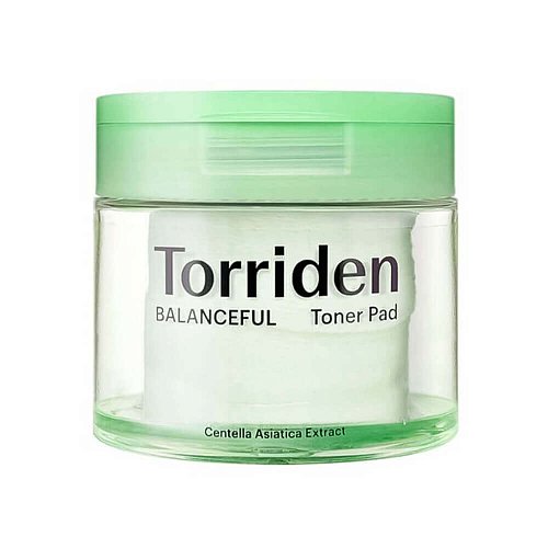 Гипоаллергенные очищающие пэды с центеллой Torriden﻿ Balanceful Cica Toner Pad