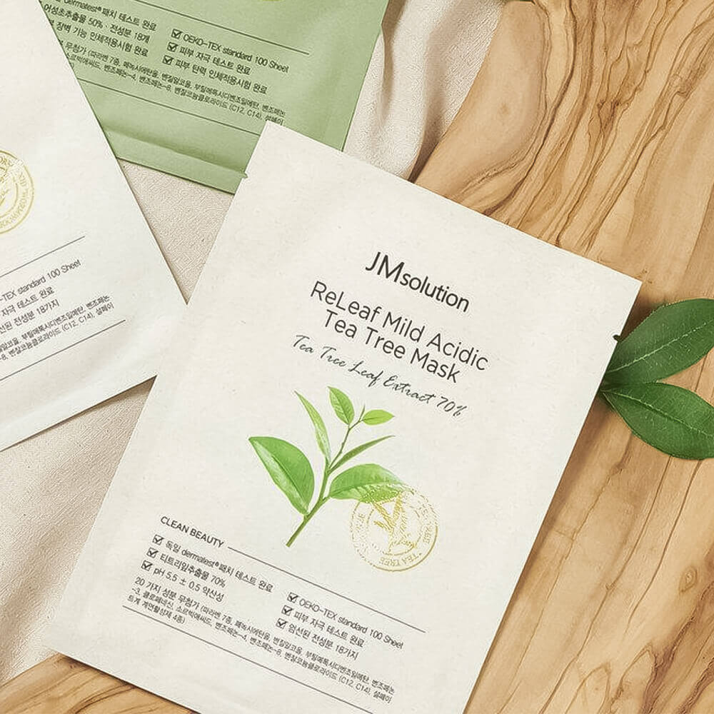 Противовоспалительная маска с чайным деревом JMsolution Releaf Mild Acidic Tea Tree Mask