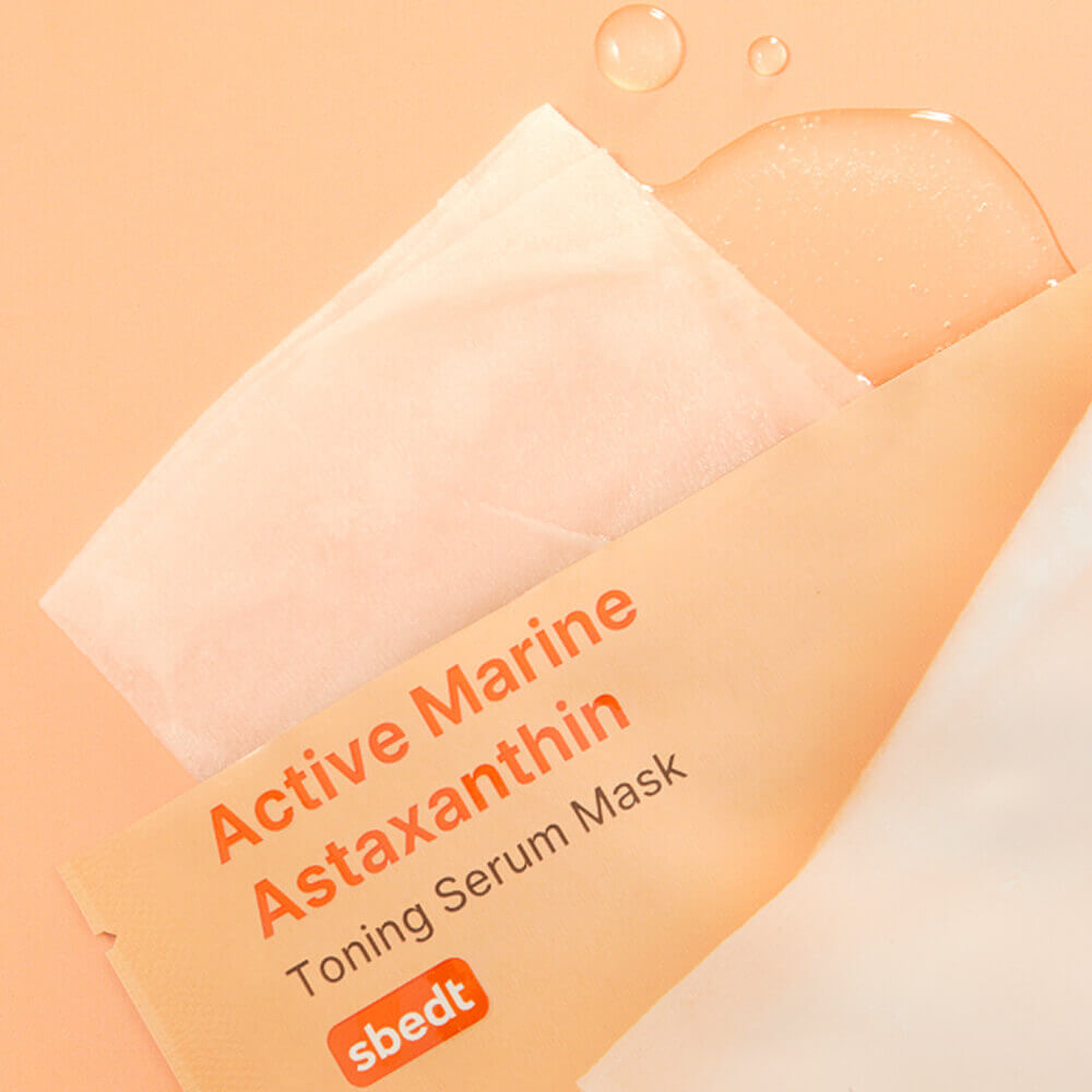 Тканевая маска против пигментации Sungboon Editor Active Marine Astaxanthin Toning Serum Mask