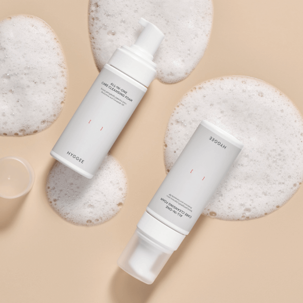 Универсальная пенка для умывания с берёзовым соком HYGGEE All-In-One Care Cleansing Foam 
