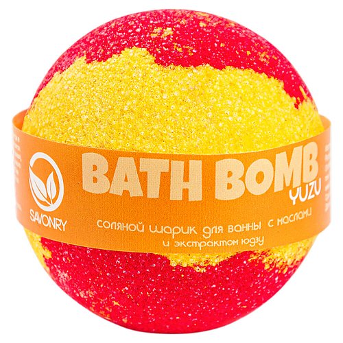 Бомбочка для ванны с маслом юдзу SAVONRY Bath Bomb Yuzu