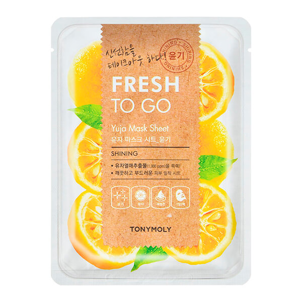 Тканевая маска с юдзу Tony Moly Fresh To Go Yuja Mask Sheet