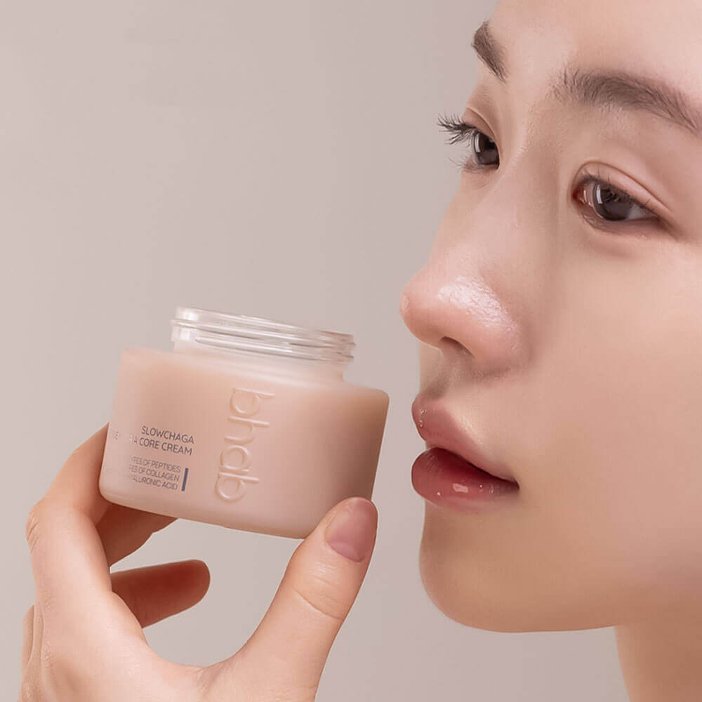Увлажняющий крем с экстрактом гриба чага и пептидами bhab Slowchaga Peptide Hydra Core Cream