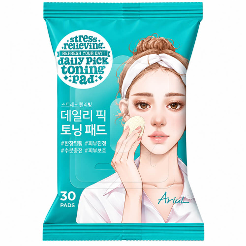 Успокаивающие тонер-пэды с центеллой Ariul Stress Relieving Daily Pick Toning Pad