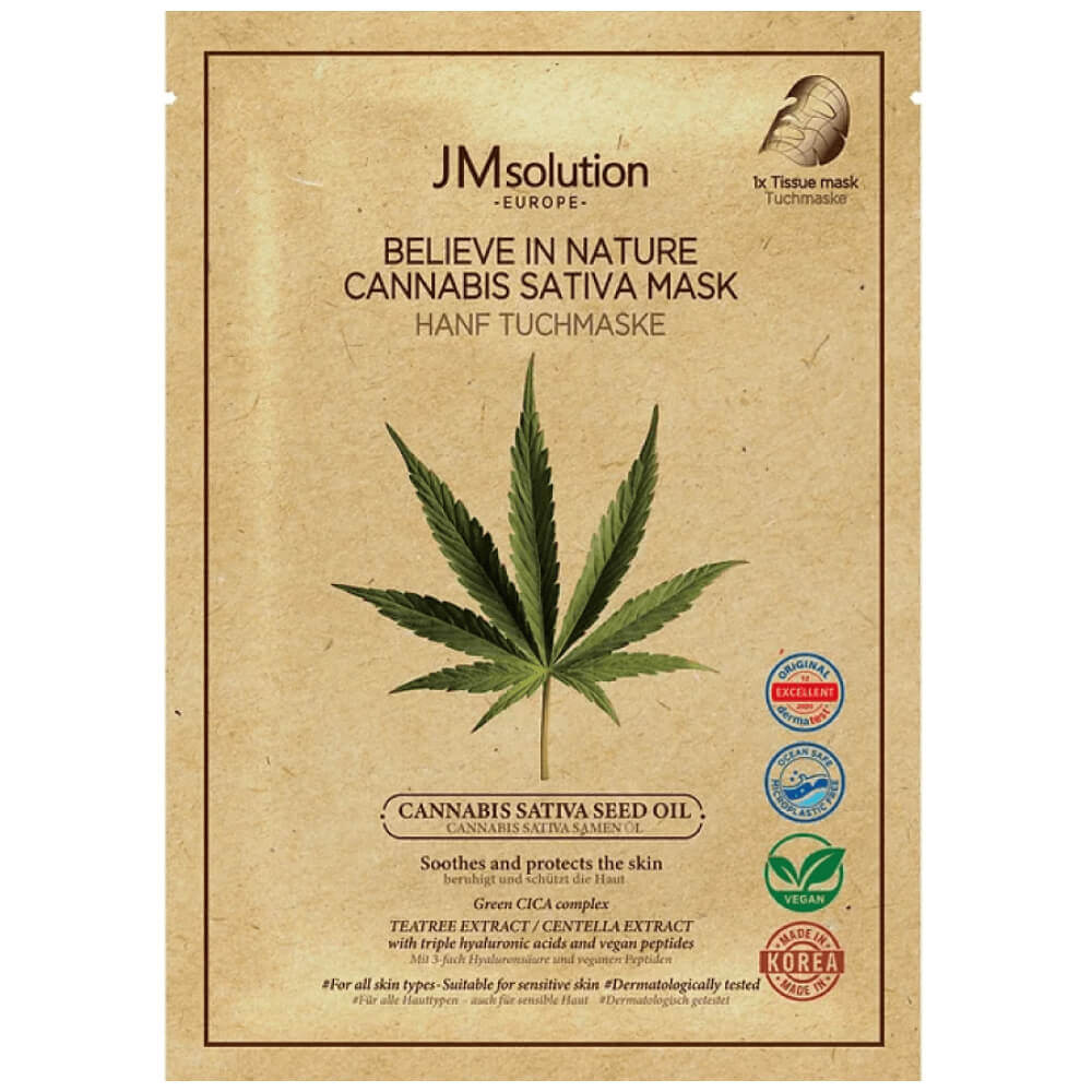 

Веганская маска с маслом конопли JMsolution Europe Believe In Nature Cannabis Sativa Seed Oil Mask