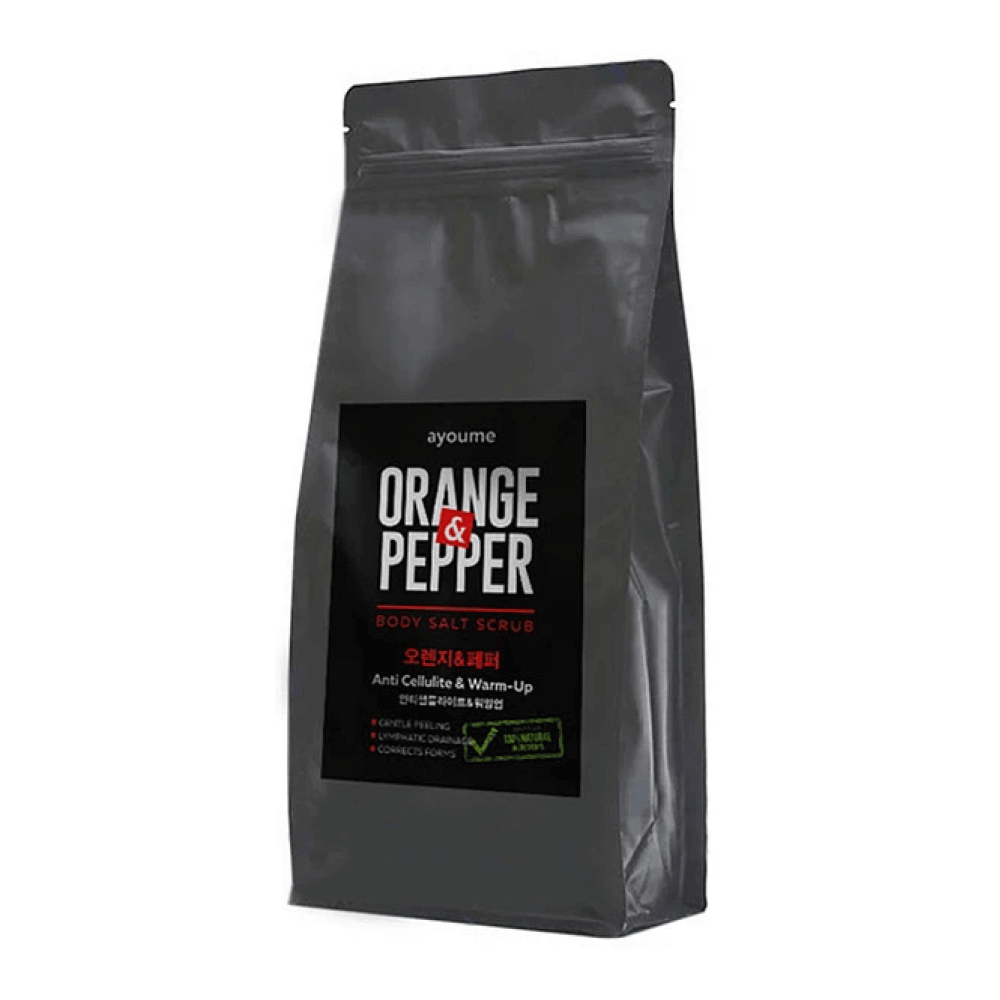 Разогревающий антицеллюлитный скраб для тела Ayoume Orange&Pepper Body Salt Scrub