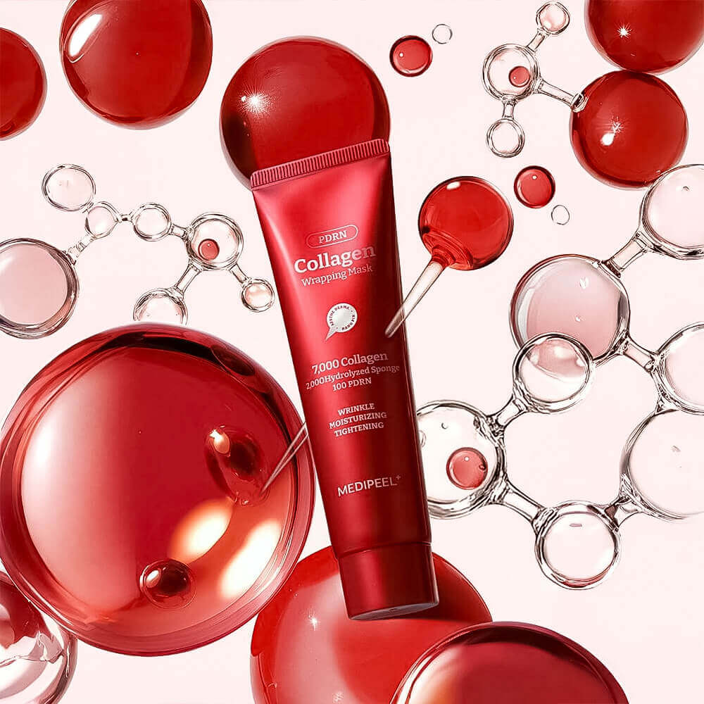 Подтягивающая маска-плёнка с коллагеном и ПДРН MEDIPEEL Collagen Glow Wrapping Mask