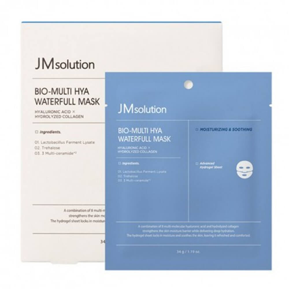 КОРОБКА Тающая гидрогелевая маска с гиалуроновой кислотой JMsolution Bio-Multi Hya Waterfull Mask