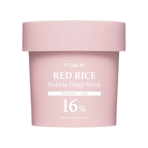 Пузырьковая глиняная маска для выравнивания тона P.CALM Red Rice Bubble Deep Mask