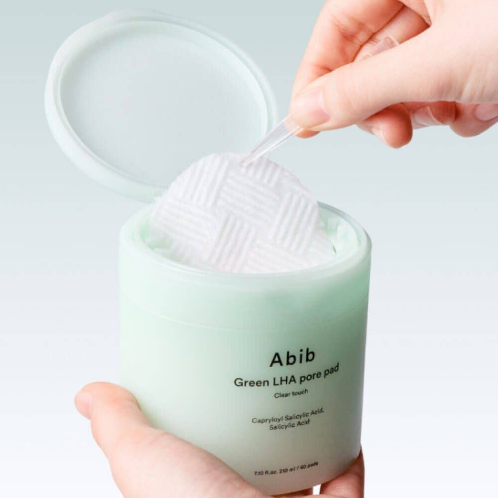 Кислотные тонер-пэды для очищения пор Abib Green LHA Pore Pad Clear Touch